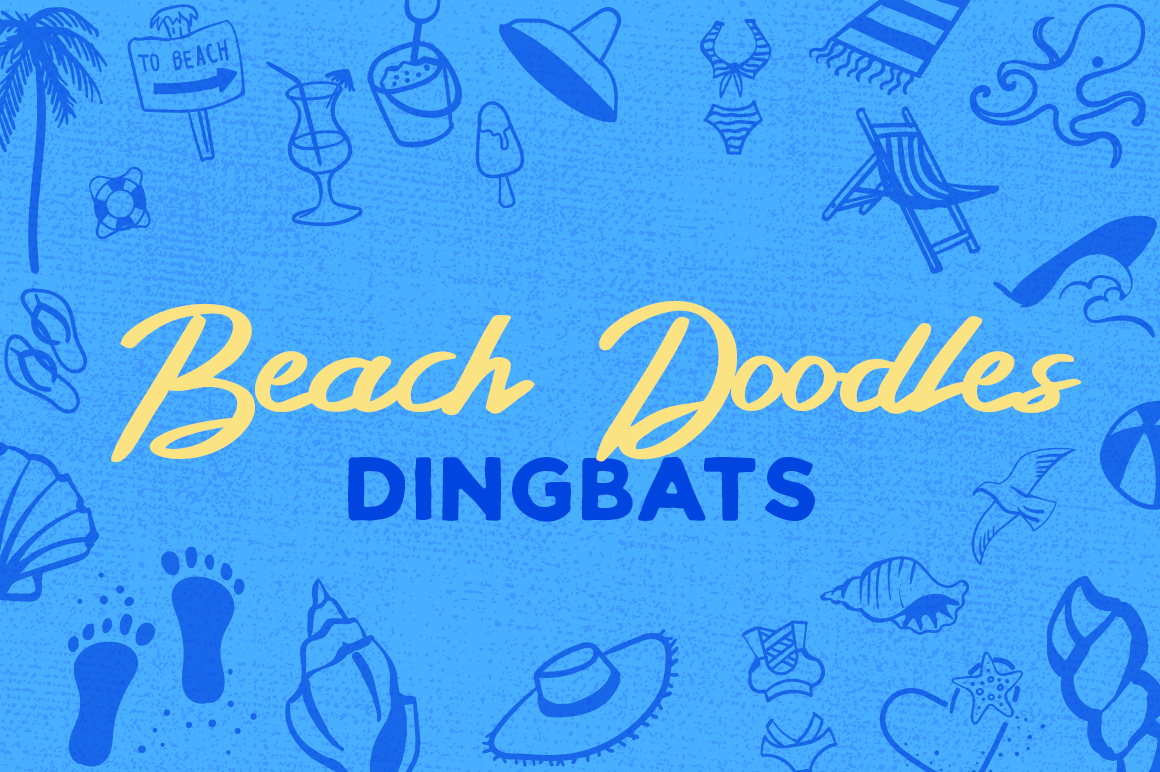 Beach Doodles Dingbat: A Summer-Themed Font for Digital Design