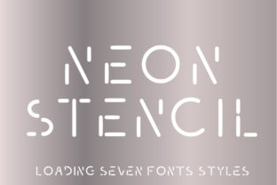 Neon Stencil Typeface for Bold Campaign Headlines