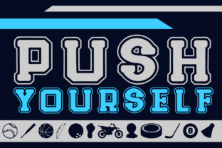 Push Yourself Font: A Sporty Typeface for Creative Makers