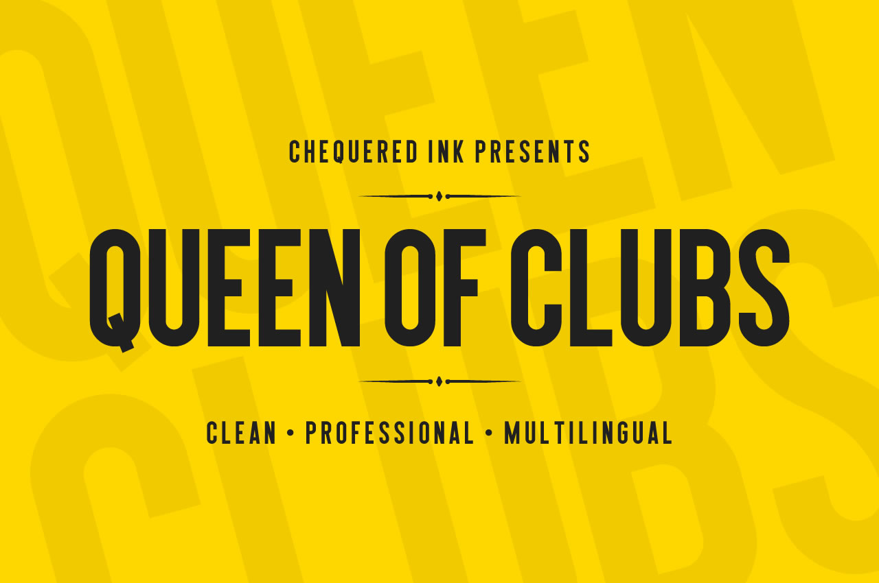 Queen of Clubs Typeface in Brand Design Projects