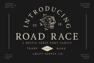 Road Race Family: A Rustic Typeface for Modern Web Design