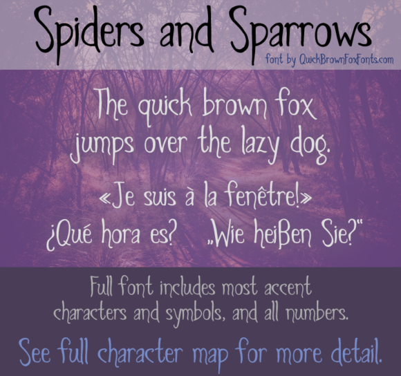 Spiders and Sparrows: A Gothic Typeface for Editorial Magic